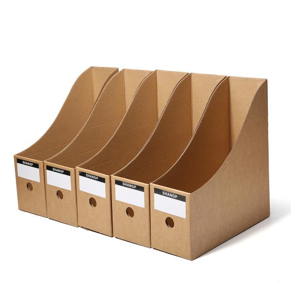 Quality Kraft Paper File Box Paper Packaging Box OEM Logo Printing CMYK Display for sale