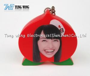 Portable OEM Funny Music Keychain Red Convenient On / Off Function