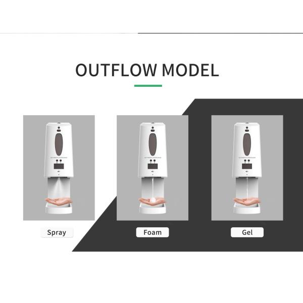 Touchless Infrared Body Temperature Measuring Hand Sanitizer Dispenser 1300 Capacity