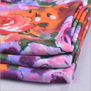 China Rusha Textile  Digital Printed 4 Way Spandex Poly FDY Custom Neon Color Fabric on sale
