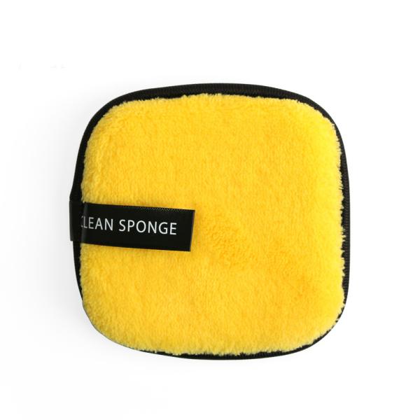 Private Label Wholesale Custom Square shape Reusable Facial Makeup Remover Sponge Cleaning Pad Lazy Water face Cleansing puff