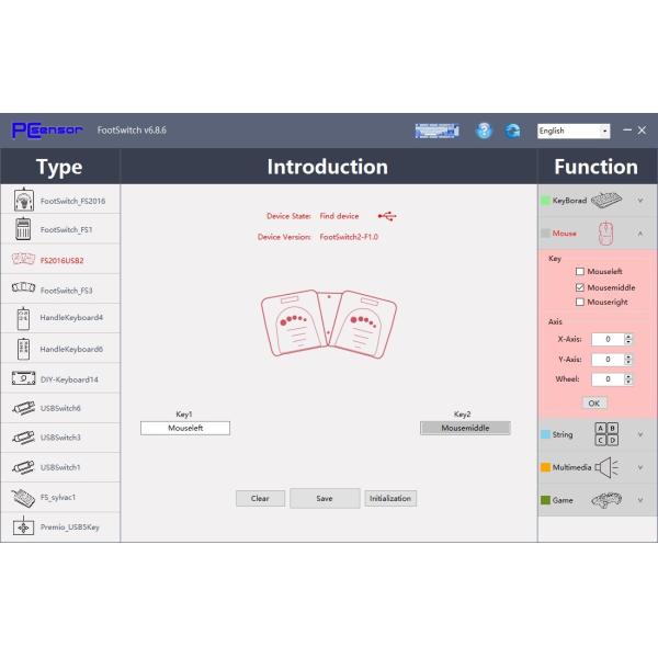 USB Foot Switch with laptop simulate custom shortcuts Mouse for games /multimedia teaching