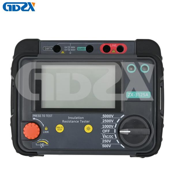 Quality ZX-3125A 250-5000V Digital Insulation Resistance Tester Automatic Handheld for sale