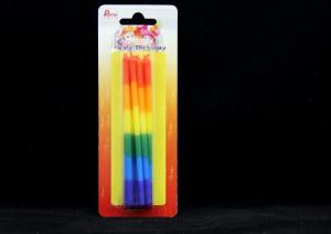 Wholesale Long Thin Birthday Party Candles Rainbow Color For Cake Decoration Somkeless from china suppliers