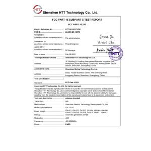 Shenzhen Wenhui Technology Development Co., Ltd. Certifications
