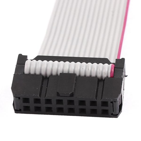 IDC/IDE 16pin flat power ribbon cable 1.27mm pitch with IDC 2.54mm pitch connector female socket