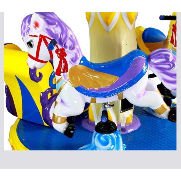 Kids Arcade Horse Racing Game Machine / Baby Toys Coin Operated Carousel Kiddie Rides