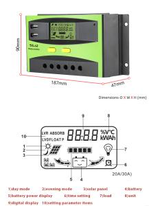 China 20A 48V Solar Panel Charge Controller PWM Battery Charging on sale