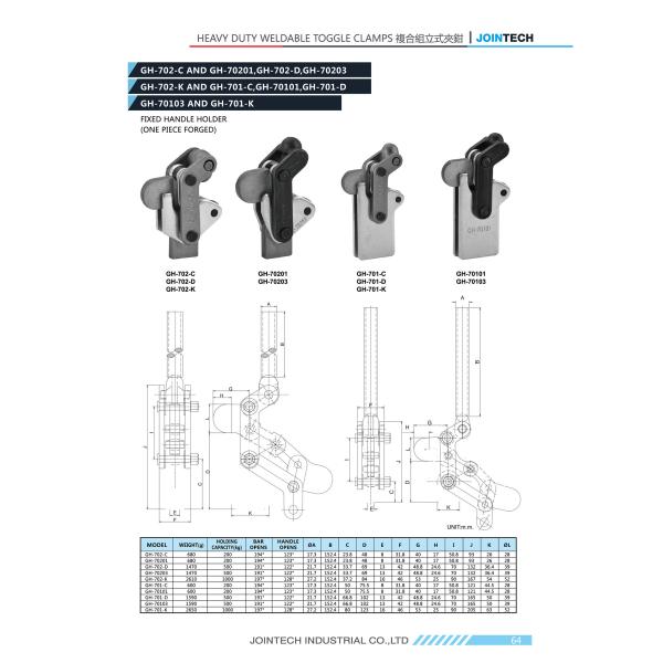 Testing Jigs 200kg Anti Rust Heavy Duty Toggle Clamp