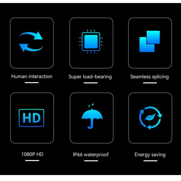 High Pressure P2.976 Indoor LED Display Floor Tile Screen Without Interaction