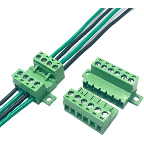 Quality 5.08mm Pitch Fixed Flange Screw Terminal Blocks Panel Mounting for sale
