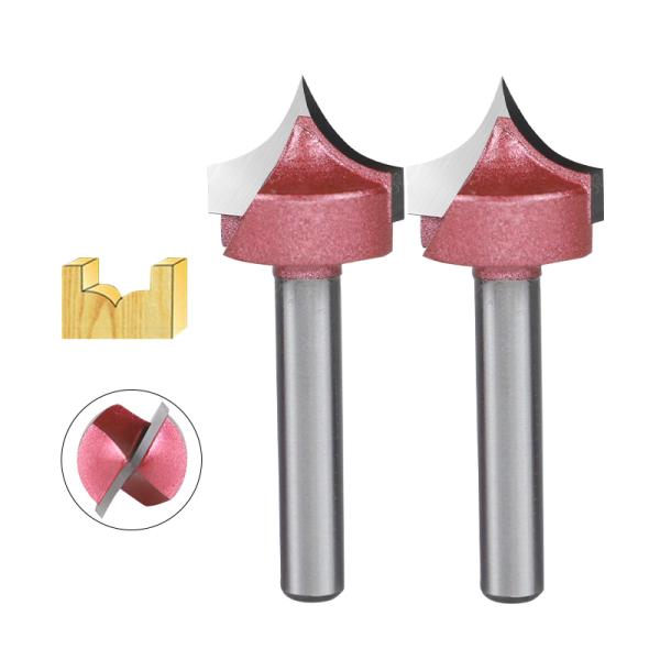 Tideway Factory Prices 6mm Shank CNC Router Bit Wood Half Gove Milling Cutter Nose Grooving Cutter Bit-OEM Customized 10 Pcs