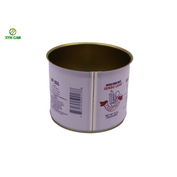 Metal Tin Can Large Capacity Custom Printed Tin Containers Box Tin Can For Seafood Crab Meat