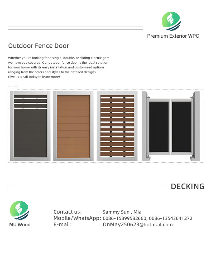 Custom WPC Door Panel Weather resistant WPC Sheet For Gate ISO