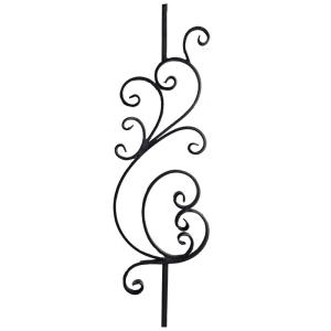 Contemporary Wrought Iron Railing Parts Decorative Balusters Customized
