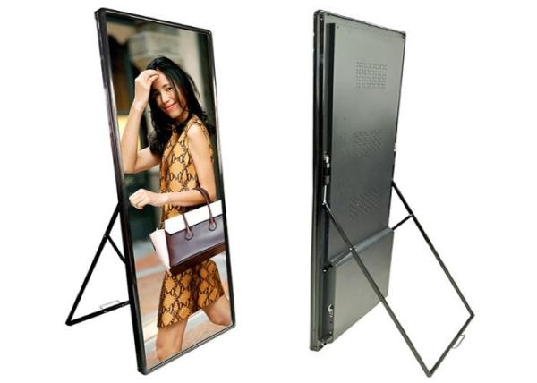 Quality Full Color Smart LED Poster Display Advertising  P2.5 Light Pole Custom Size Shape for sale