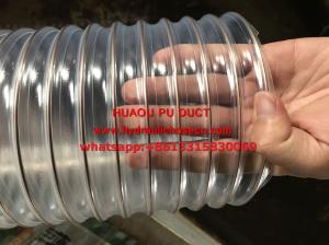 China Flexible PU steel wire spiral hose / Air duct hose / flexible plastic dust hose on sale