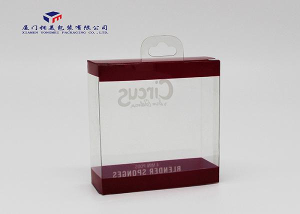 Quality Clear Hard Plastic Box Offset Printing 0.3MM Thickness PET Plastic Box With Hang Hole for sale