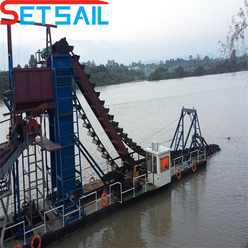 Wholesale CTN Slot Type Electric Power Chain Bucket Gold Diamond Dredger with Vibration Screen from china suppliers