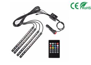 Wholesale Car LED Strip Light Kit 4pcs DC 12V Multi Color Music Light With Sound Active from china suppliers