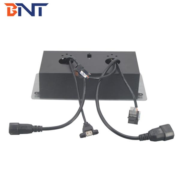 German power table mount pop up desktop socket with two rj45 internet