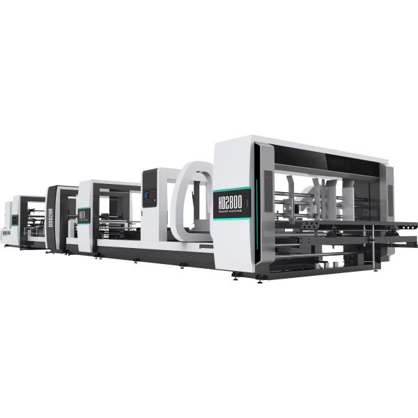 Box High Speed Automatic Folder Gluer Stitcher Machine