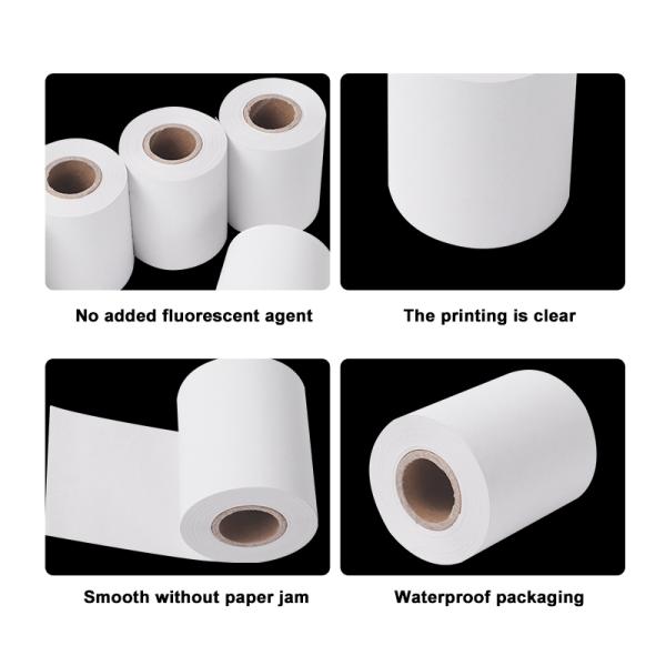 60gsm 13mmx18mm Plastic Core OEM Thermal Till Rolls