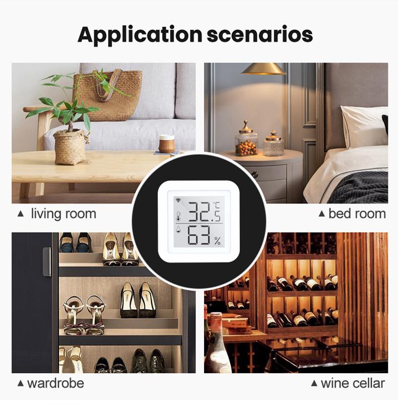 5G Tuya Zigbee Temperature And Humidity Sensor Smart Alarm Sensor