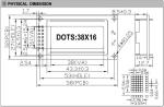 38*16 Character FSTN LCD Module St7066 With Backlight PCB Wide Temperature