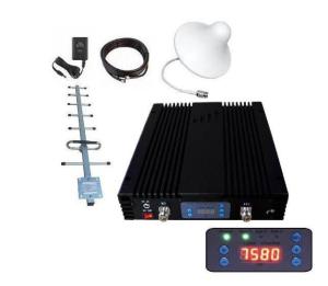 20dBm Coverage Cell Phone Signal Repeater 70dB Gain CDMA GSM DCS WCDMA LTE