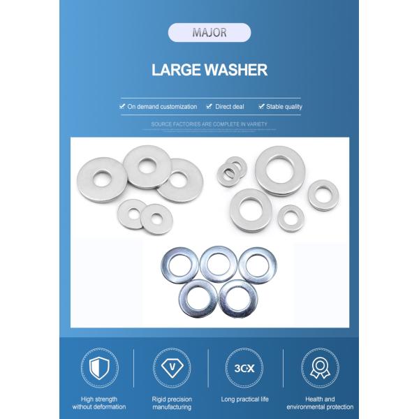 M3 M4 M5 M6 M8 M10 M12 M24 Flat Washer Stainless Steel 304 316 Style FLAT Insepected