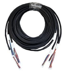 Braided Shield Industrial Wiring Harness One Tow Five Button Interface