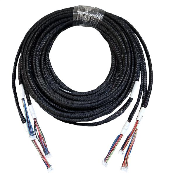 Quality Braided Shield Industrial Wiring Harness One Tow Five Button Interface for sale