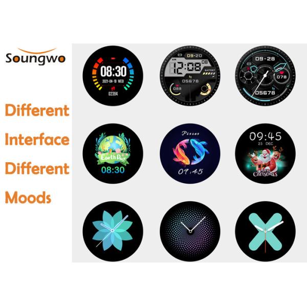 10m Operating Bluetooth IOT Devices Heart Rate Blood Pressure Oxygen Watch 1.09inch