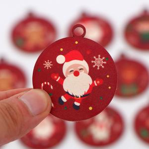 China Wooden Decoration Ornaments Gift Plaque Tags Merry Christmas Wood Sign Tags on sale