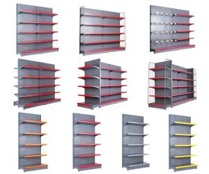 China Durable Grocery Store Display Racks  /  Multi Combination Store Display Fixtures To Wall on sale