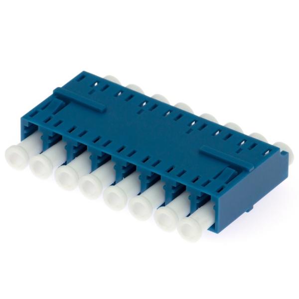 Quality Single Mode Multimode Flangeless LC 8 Port Fiber Optic Adapter for Telecom for sale
