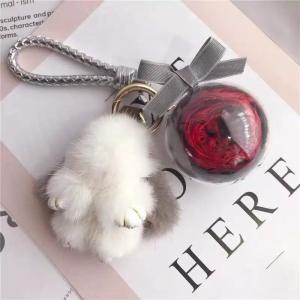 Christmas Hot Sell Mini Gift Preserved Rose Keychain rose gift