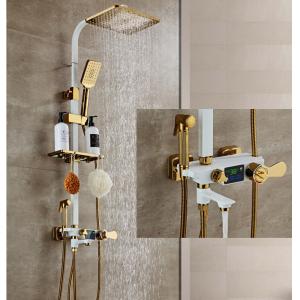 Thermostatic 35mm White 314SUS Bathroom Shower Faucet