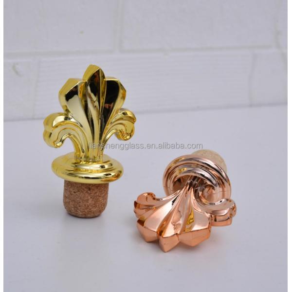 Flower Shape Cork Bottle Stopper For Non Spill Wine And Whisky Bottles Creative