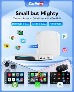 Wholesale Android 13 HDMI Output TBox UHD Wireless Adapter CarPlay Android Auto AI Box SM6225 8G 128Gb Support Youtube Netflix from china suppliers