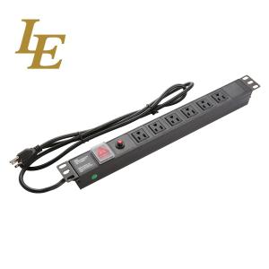 China American Type PDU 19 Inch Rack Mount Power Distribution Unit 8 Socket For Server Cabinet on sale
