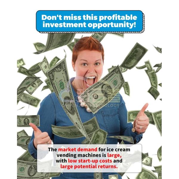 White Automatic Coin Operated Ice Cream Machine Vending With SDK Function