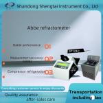 Abbe refractometer digital display reading, visual aiming, and temperature