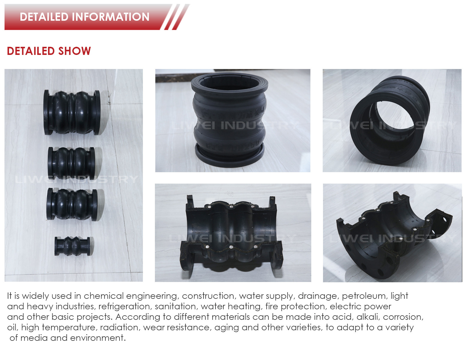 Double Sphere Flex Connector Flanged Connection Flex Pump Connectors