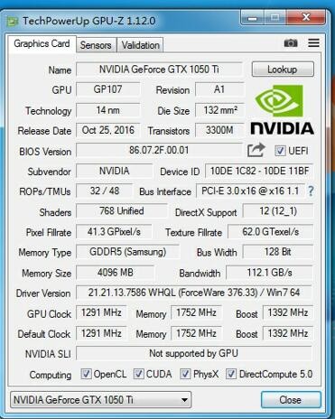 PCWINMAX GeForce GTX 1050 Ti Low Profile Graphics Card 4GB GDDR5 128bit PCI Express 3.0 Support Up to 4K Video Card