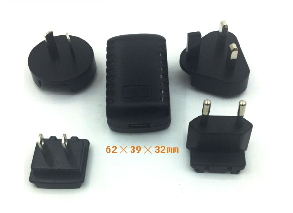 CE approved 12V 1A 12W right angle DC tip switching power supply/ac dc adapter/interchangeable plug power adapter