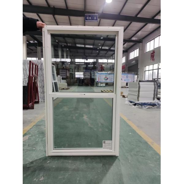 Durable Hardware And Extrusion Profiles Energy UPVC Vinyl Single Hung Windows For Residential Homes