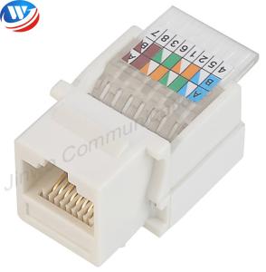 Gold Plating Cat5e RJ45 Keystone Jack ABS Plastic Punch Down
