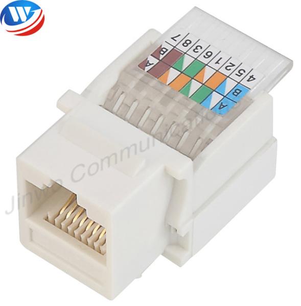 Quality Gold Plating Cat5e RJ45 Keystone Jack ABS Plastic Punch Down for sale
